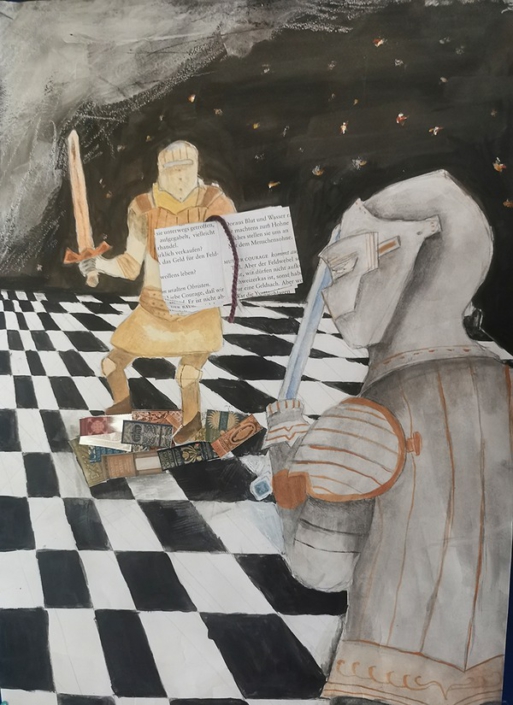 Goldene Palette Mia Gratzl Freie Arbeit zum Thema Buch