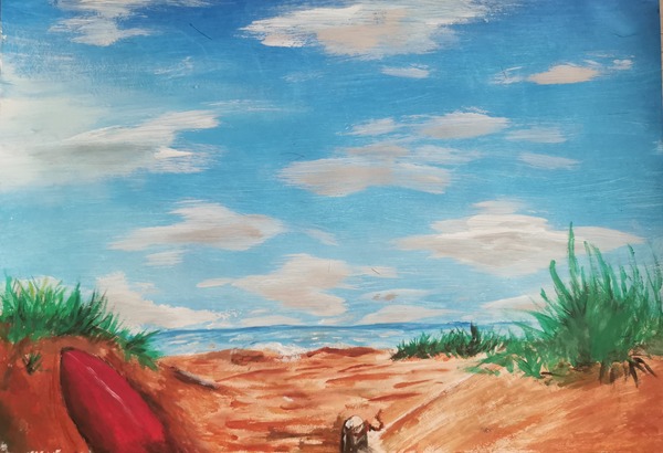 Strand, Acrylmalerei, Sky Schmidt, 10d